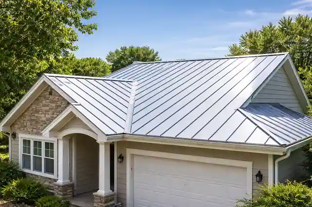 energy efficient metal roof installed on residential home