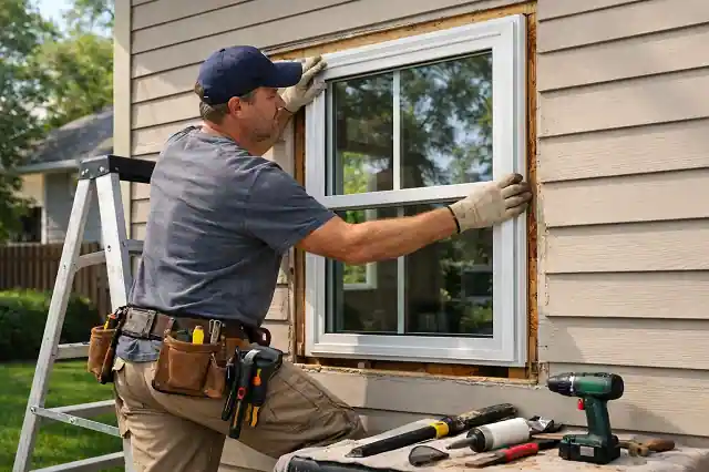 Complete Guide to Nonprofit Window Replacement Grants 2026 2 Contractor installing energy efficient window through nonprofit window replacement assistance program