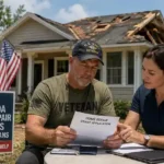 Florida veteran homeowner getting home repair grant help for roof damage