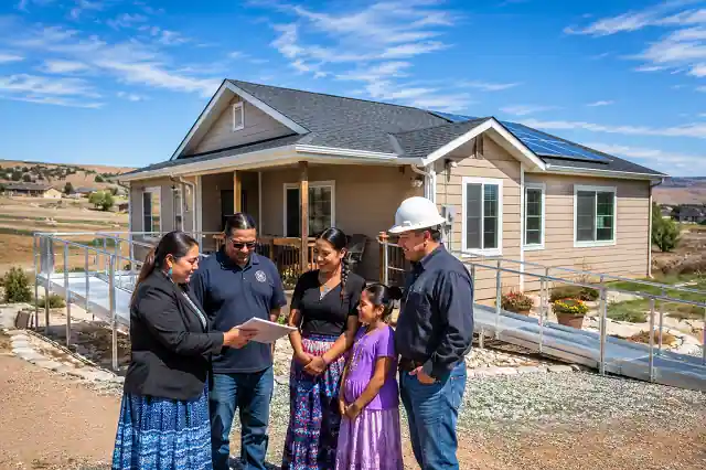 Home Repair Grants For Native American Homeowners in 2026 2 Native American homeowners receiving home repair grant assistance for roof replacement and home rehabilitation