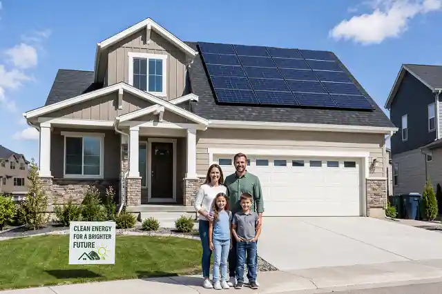 Solar Panel Rebates and Grants For Homeowners in 2026 2 American home with rooftop solar panels installed through rebate and grant programs.