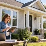 Low-income homeowner reviewing window replacement funding options for an energy-efficient home